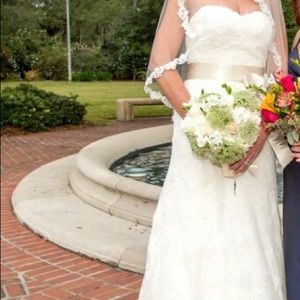 Designer wedding dress size 8.